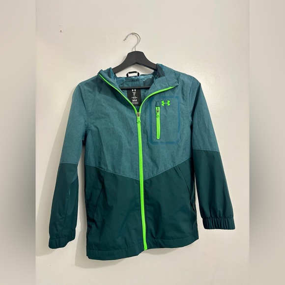 Under Armour Other - Under Armour Kids' Teal and Dark Green Raincoat, Size Youth Medium